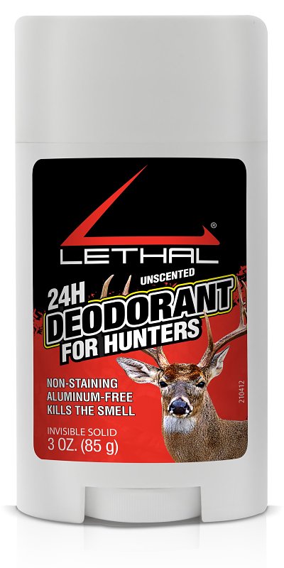 Lethal 24H UNSCENTED Series 942667-3Z24 Deodorant Stick, Odorless, Solid Gel, 3 oz, Pack of 24