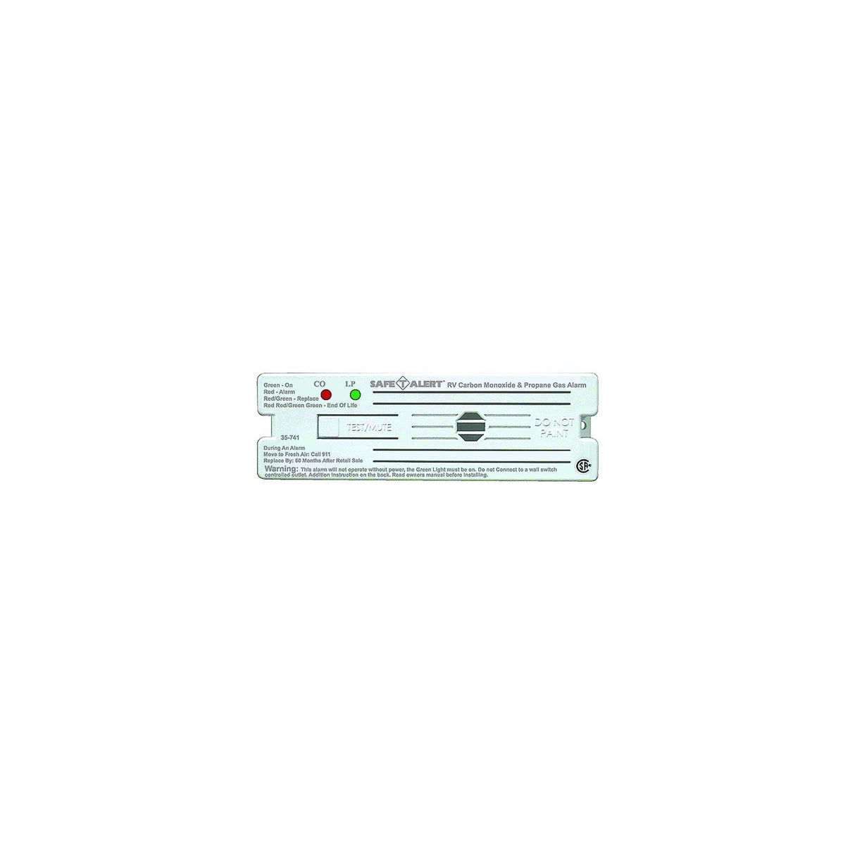 MTI Industries 35741WT 12V 35 Series Safe-T-Alert Surface Mount RV Dual Carbon Monoxide/Propane Alarm, White