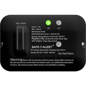 MTI Industries 85741BL 85 Series Safe-T-Alert CO/Propane Alarm, Black