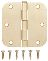 ProSource BH-102SB-PS Door Hinge, 3-1/2 in H Door Leaf, 3-1/2 in W Door Leaf, 2.2 mm Thick Door Leaf, 3-1/2 x 3-1/2 in