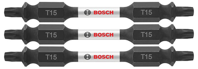 Bosch Impact Tough ITDET152503 Double-Ended Power Bit, #15 Drive, Torx Drive, 1/4 in Shank, Hex Shank, 2-1/2 in L