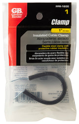 Gardner Bender PPR-1600 Cable Clamp, 1 in Max Bundle Dia, Rubber/Steel, Black, Pack of 10