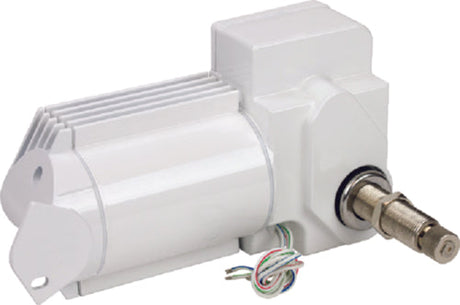 SeaDog Powder Coated Aluminum &amp; Stainless Waterproof Heavy Duty 24V Wiper Motor White Finish