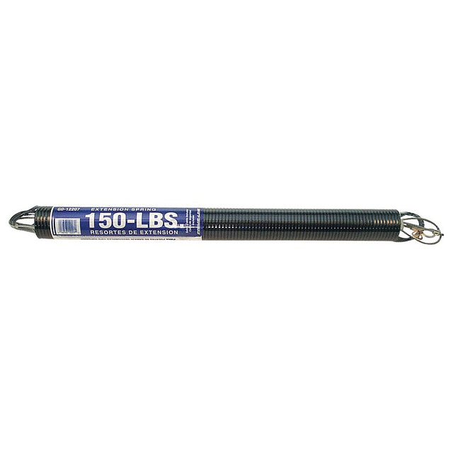 Prime-Line GD 12207 Extension Spring, 1-19/64 in OD, 22 in OAL, Carbon Steel, Galvanized, Loop End, 150 lb
