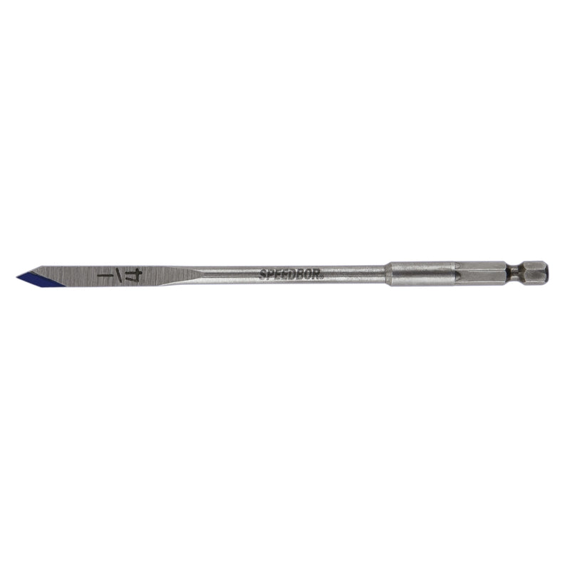 Irwin Speedbor 1/4 in. X 6 in. L Carbon Steel Wood Boring Bit Hex Shank 1 pc