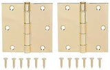 ProSource BH-202PB-PS Square Corner Door Hinge, 3-5/8 in H Door Leaf, 1-1/2 in W Door Leaf, 2.2 mm Thick Door Leaf