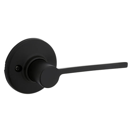 Kwikset 200LRL RDT 514 CP Passage Lever, Matte Black, Zinc, Residential, Reversible Hand, 3 Grade, ADA Compliant