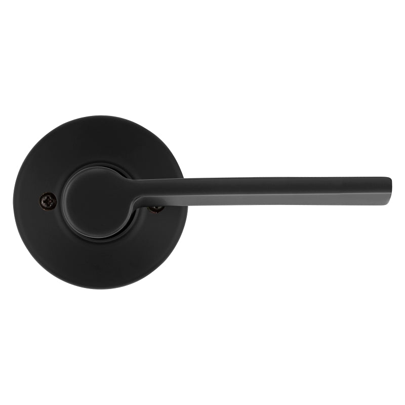 Kwikset 200LRL RDT 514 CP Passage Lever, Matte Black, Zinc, Residential, Reversible Hand, 3 Grade, ADA Compliant