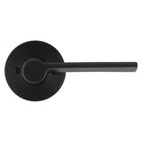 Kwikset 200LRL RDT 514 CP Passage Lever, Matte Black, Zinc, Residential, Reversible Hand, 3 Grade, ADA Compliant