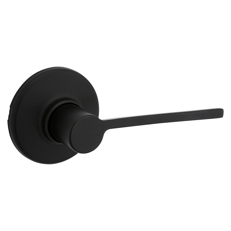 Kwikset 200LRL RDT 514 CP Passage Lever, Matte Black, Zinc, Residential, Reversible Hand, 3 Grade, ADA Compliant
