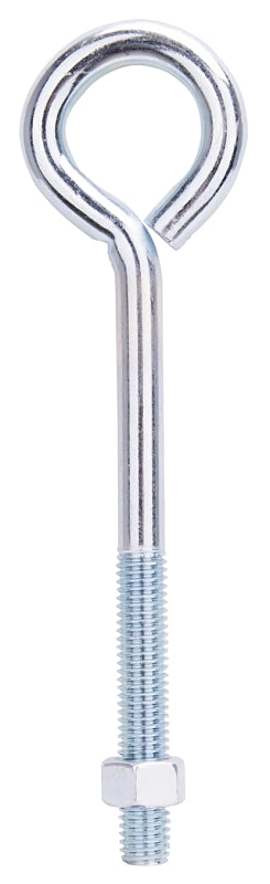 ProSource LR289 Eye Bolt, 12.8 mm Thread, Machine Thread, 3 in L Thread, 2-3/16 in Dia Eye, 587 lb Working Load, Steel, Pack of 10