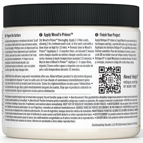 Retique It Wood'n RQ-WNP16-BLCH-R10 Primer, Bleached Wood, 16 oz