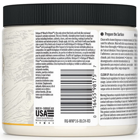 Retique It Wood'n RQ-WNP16-BLCH-R10 Primer, Bleached Wood, 16 oz