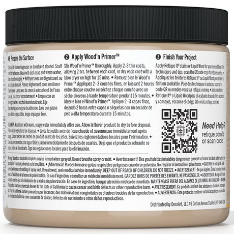 Retique It Wood'n RQ-WNP16-LITE-R10 Primer, Light Wood, 16 oz