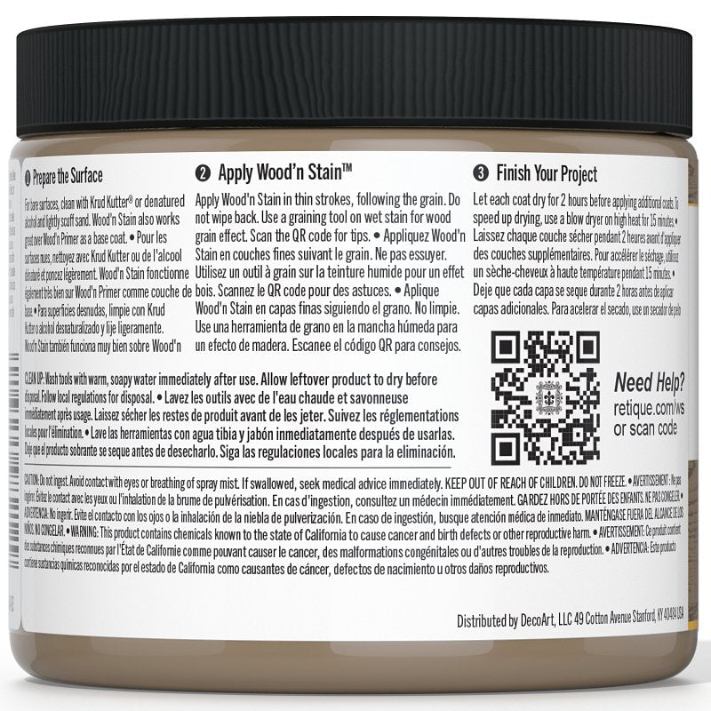 Retique It Wood'n Stain RQ-WNS16-BARN-R10 Wood Stain, Barn Wood, Gel, 16 oz