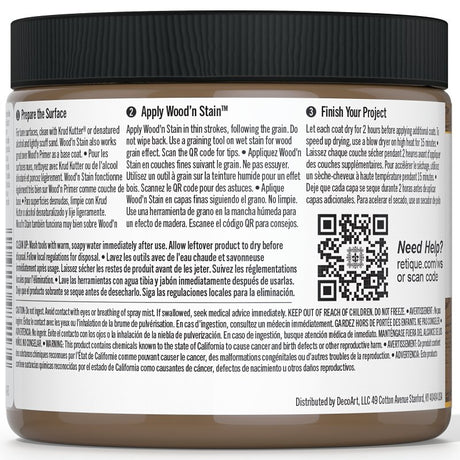 Retique It Wood'n Stain RQ-WNS16-DOAK-R10 Wood Stain, Dark Oak, Gel, 16 oz
