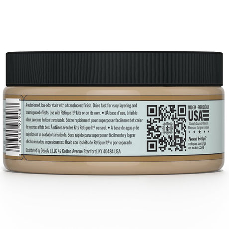 Retique It RQ-GS08-PECA-R8 Stain Alternative, Pecan, Gel, 8 oz