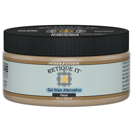 Retique It RQ-GS08-PECA-R8 Stain Alternative, Pecan, Gel, 8 oz