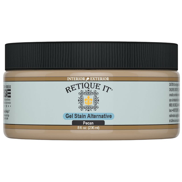 Retique It RQ-GS08-PECA-R8 Stain Alternative, Pecan, Gel, 8 oz