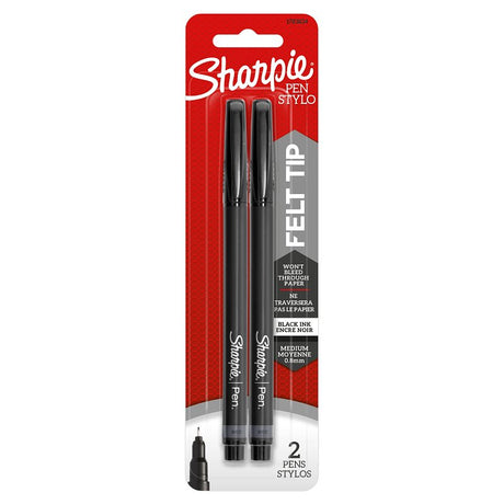 Sharpie 1783834 Pen, 0.8 mm, Felt, Medium, Black, Contoured