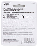 PowerZone LR6-4P-DB Battery, 1.5 V Battery, AA Battery, Zinc, Manganese Dioxide, and Potassium Hydroxide, Pack of 20
