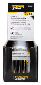 PowerZone LR6-4P-DB Battery, 1.5 V Battery, AA Battery, Zinc, Manganese Dioxide, and Potassium Hydroxide, Pack of 20