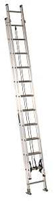 Louisville AE2200 Series AE2224 Extension Ladder, 23 ft 8 in H Reach, 300 lb, 24-Step, 1-1/2 in D Step, Aluminum