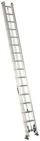 Louisville AE2200 Series AE2232 Extension Ladder, 31 ft 5 in H Reach, 300 lb, 32-Step, 1-1/2 in D Step, Aluminum