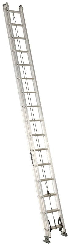 Louisville AE2200 Series AE2232 Extension Ladder, 31 ft 5 in H Reach, 300 lb, 32-Step, 1-1/2 in D Step, Aluminum