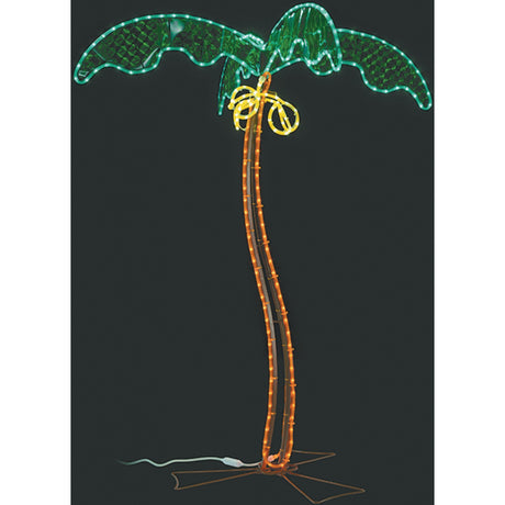 Green Long Life LED Coconut Palm Tree, 7'