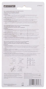 ProSource BH-202CH-PS Square Corner Door Hinge, Steel, Chrome, Loose Pin, 180 deg Range of Motion, Screw Mount Mounting