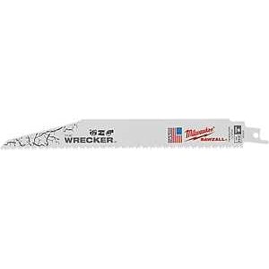 Milwaukee 48-01-2706 Reciprocating Saw Blade, 1 in W, 6 in L, 7, 11 TPI, HSS Cutting Edge