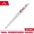 Milwaukee 48-00-8036 Reciprocating Saw Blade, 3/4 in W, 9 in L, 5 TPI, HSS Cutting Edge