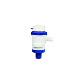 Shurflo 357-116-10 Anti-Airlock 12V 800 GPH White &amp; Blue Piranha Ballast Pump
