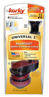 Korky 4030PK Flush Valve Kit, 1.28, 1.6, 3.5 and 5 gpf Flush, Plastic/Rubber