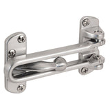 Defender Security U 9901 Door Guard, 3-7/8 in L, 2-1/2 in W, Metal, Chrome