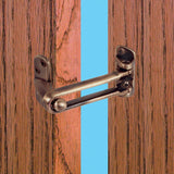 Defender Security U 9899 Swing Bar Lock, 3-7/8 in L, 2-1/2 in W, Metal, Antique Brass