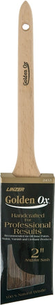 Linzer WC 2453-2 Paint Brush, Natural, Wood Handle, 2 in W, 2-1/2 in L Bristle, China Bristle, Sash Handle