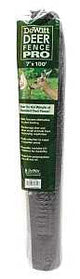 DeWitt DDF7100PRO Deer Fence, 100 ft L, 7 ft H, Square Mesh, 3/4 in Mesh, Polypropylene, Black