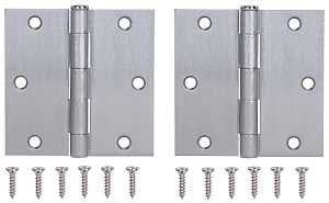 ProSource BH-202SC-PS Square Corner Door Hinge, Steel, Satin Chrome, Loose Pin, 180 deg Range of Motion