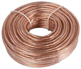 Zenith AS105018C Speaker Wire, 18 AWG Wire, PVC Sheath, Clear Sheath, 50 ft L