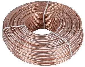 Zenith AS110024C Speaker Wire, 24 AWG Wire, PVC Sheath, Clear Sheath