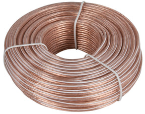 Zenith AS110024C Speaker Wire, 24 AWG Wire, PVC Sheath, Clear Sheath