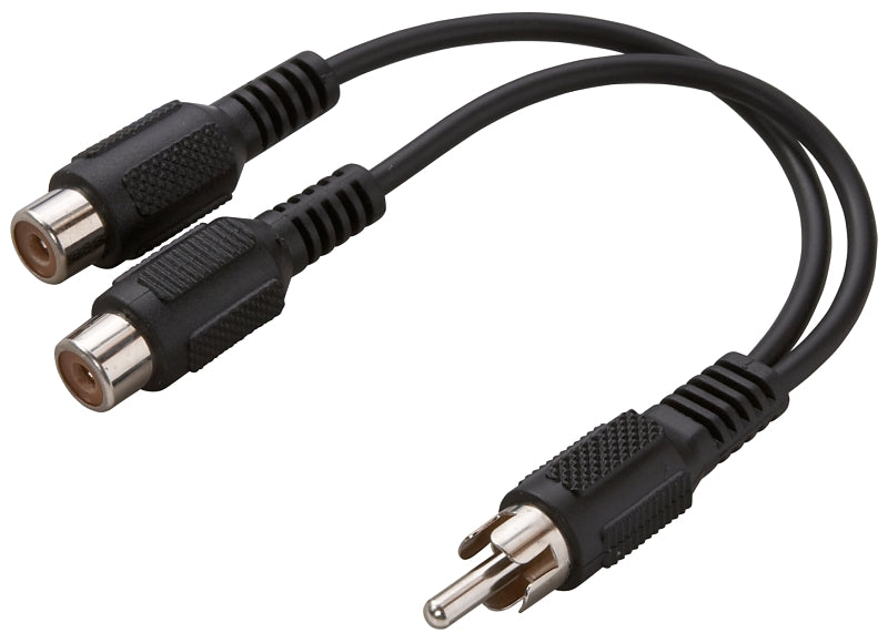 Zenith AY1003RCAMF RCAM to RCA-Y Cable, 3 in L, 1 -Connector A, Male, 2 -Connector B, Female, Black