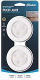 Westek BL-PUTN-W2 Compact Ultra-Thin Puck Light, 12 V, AAA Battery, 1-Lamp, LED Lamp, 50 Lumens, White, 2/CD