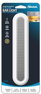 Westek BL-BUTN-W Compact Bar Light, AA Battery, LED Lamp, 120 Lumens, 3000 K Color Temp, White