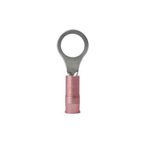 Ancor 230204 Marine Grade Nylon Insulated Ring Terminals, 1/4 Fastener, 22-18 Wire, Red, 5/Pk