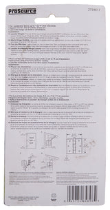 ProSource BH-202SN-PS Square Corner Door Hinge, 3-5/8 in H Door Leaf, 1-1/2 in W Door Leaf, 2.2 mm Thick Door Leaf