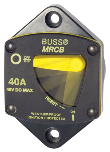 Blue Sea Systems 7038 187 Series DC Circuit Breaker - Panel Mount, 40 Amps