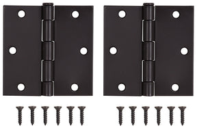 ProSource BH-202ORB-PS Square Corner Door Hinge, Steel, Oil-Rubbed Bronze, Loose Pin, 180 deg Range of Motion